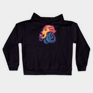 Plastic Macaroni Boho Trippy Hippy Kraken Kids Hoodie